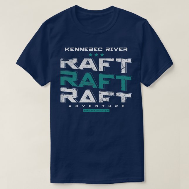 Camiseta Arte do rio Kennebec (Frente do Design)