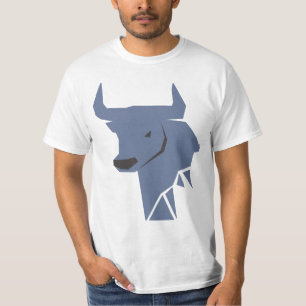 Camiseta Arte do Símbolo de Astrologia do Touro Azul Touro