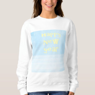 Camiseta arte do texto do feliz ano novo