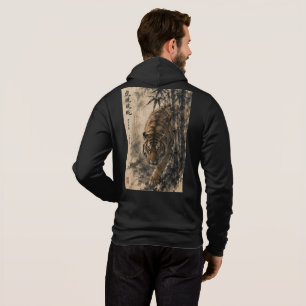 Camiseta Arte do Tigre Japonês - Estilo Xilogravura