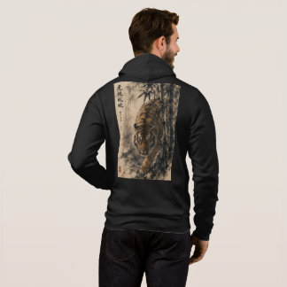 Camiseta Arte do Tigre Japonês - Estilo Xilogravura