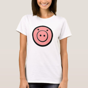 Camiseta Arte do Vetor Suíno Rosa-Rosa-Rosa-Grito-Grito-Gel