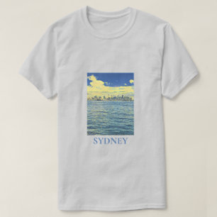Camiseta Arte do viagem da skyline do porto de Sydney