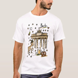 Camiseta Arte Doodle do Portão de Brandemburgo Berlim Fofo