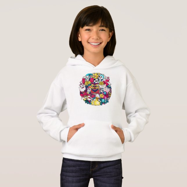 Camiseta Arte Doodle Japonesa (Frente Completa)