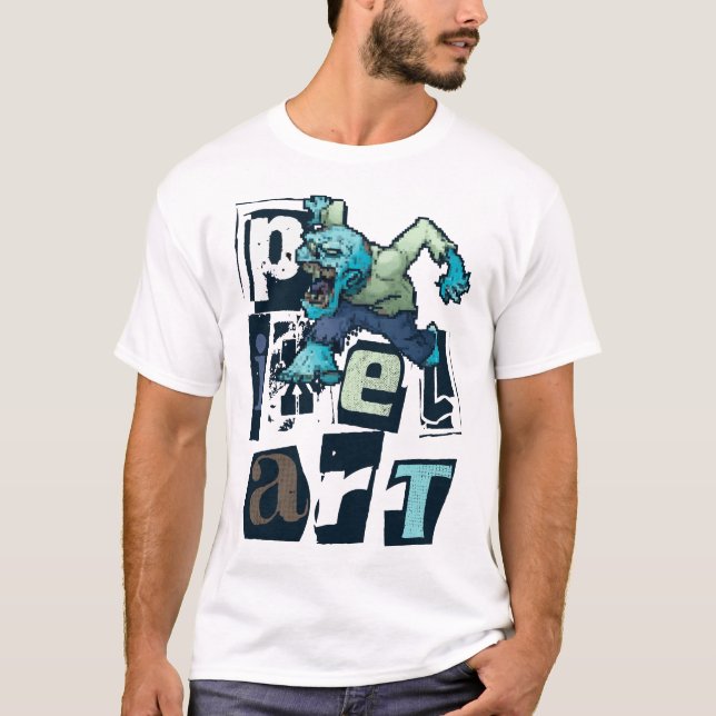 Camiseta Arte e monstro dos pixéis (Frente)
