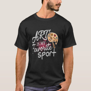 Camiseta Arte É O Meu Esportes Favorito, Lixo Vermelho