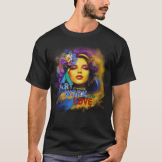 Camiseta Arte é onde o trabalho encontra o amor