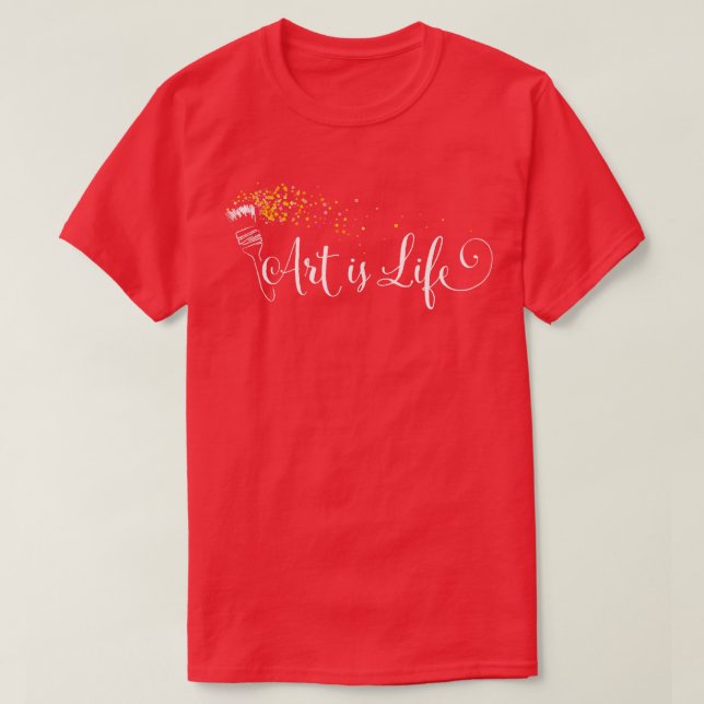 Camiseta Arte é pintura artística da vida (Frente do Design)