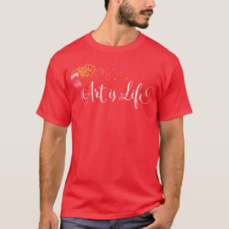 Camiseta Arte é pintura artística da vida