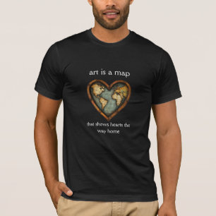 Camiseta Arte é um mapa