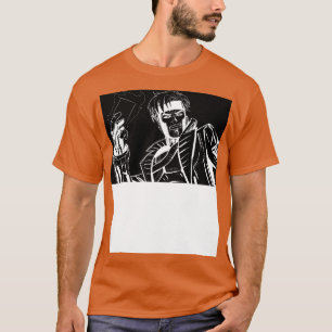 Camiseta arte ecopop de herói cajun no estilo história em q