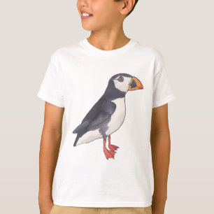 Camiseta arte em aquarela da espécie de ave papagaio-do-mar