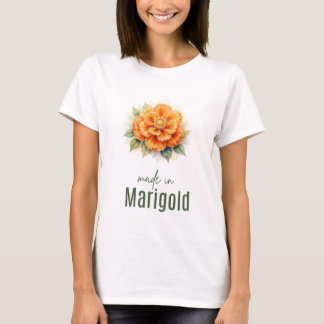 Camiseta Arte em aquarela da flor de nascimento do malmeque