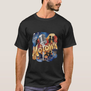 Camiseta Arte em Aquarela da Música Motown Groovy Vintage