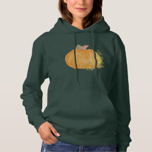 Camiseta Arte em Aquarela de Abóbora de Outono