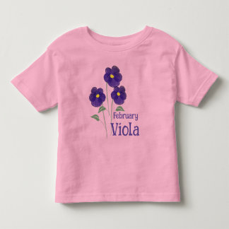 Camiseta Arte em Aquarela Flor de Viola Aniversário de Feve