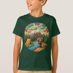 Camiseta Arte em Argila “Nascido para Vagar” Cena de Aventu