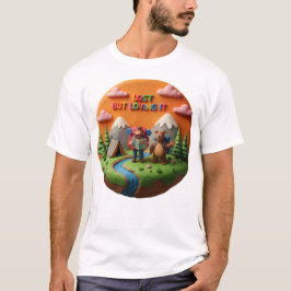 Camiseta Arte em Argila “Perdido, mas Adorando” Cena de Aca