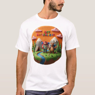 Camiseta Arte em Argila “Perdido, mas Adorando” Cena de Aca