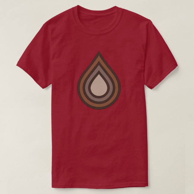Camiseta Arte em Camadas Escuras (Frente do Design)