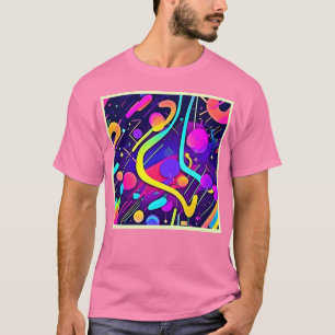 Camiseta Arte em forma de neon Abstrato