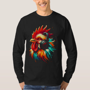Camiseta Arte em frango legal para Música Amadurece o Natal