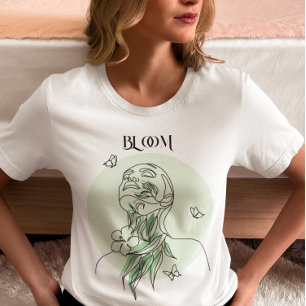 Camiseta Arte em Linha da abstrato, Tonturas Terrestres