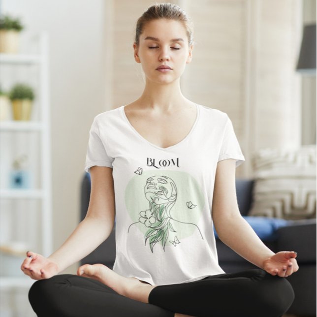 Camiseta Arte em Linha da abstrato, Tonturas Terrestres (Criador carregado)