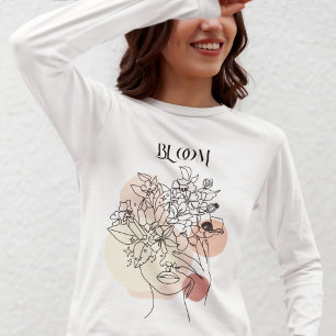 Camiseta Arte em Linha da abstrato, Tonturas Terrestres