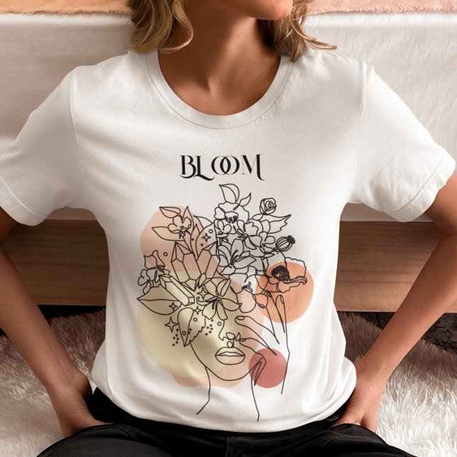 Camiseta Arte em Linha da abstrato, Tonturas Terrestres (Criador carregado)