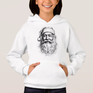 Camiseta Arte em Linha do Papai Noel