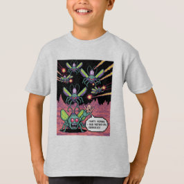 Camiseta Arte em Pixel de Alienígenas Manti de Arcade Retrô