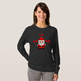 Camiseta Arte em Pixels do Papai Noel 2