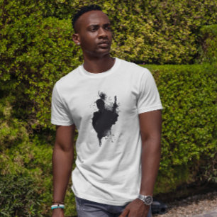 Camiseta Arte em Tinta do Guerreiro Samurai Japonês