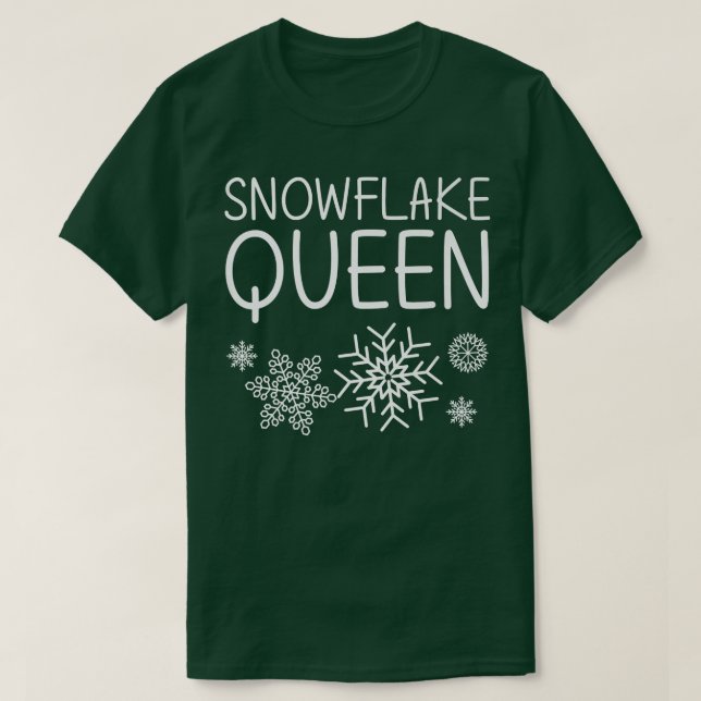 Camiseta Arte Engraçada Com Floco De Neve Para Mulheres Mãe (Frente do Design)