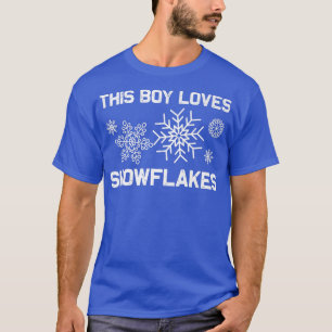 Camiseta Arte Engraçada Com Floco De Neve Para Rapazes Miúd