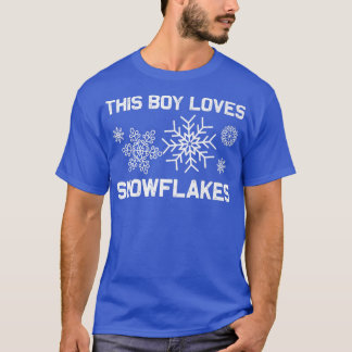 Camiseta Arte Engraçada Com Floco De Neve Para Rapazes Miúd