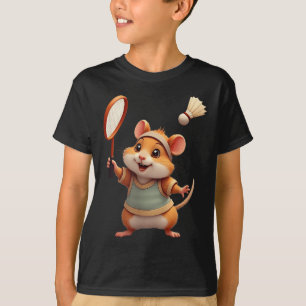 Camiseta Arte Engraçada de Badminton Para Homens Mulheres T