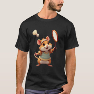 Camiseta Arte Engraçada de Badminton para Treinador de Home