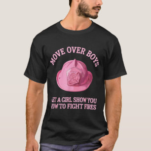 Camiseta Arte engraçada de bombeiro para mulheres meninas b