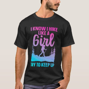 Camiseta Arte engraçada de caminhada para mulheres, meninas