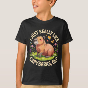 Camiseta Arte engraçada de capivara para homens mulheres cr