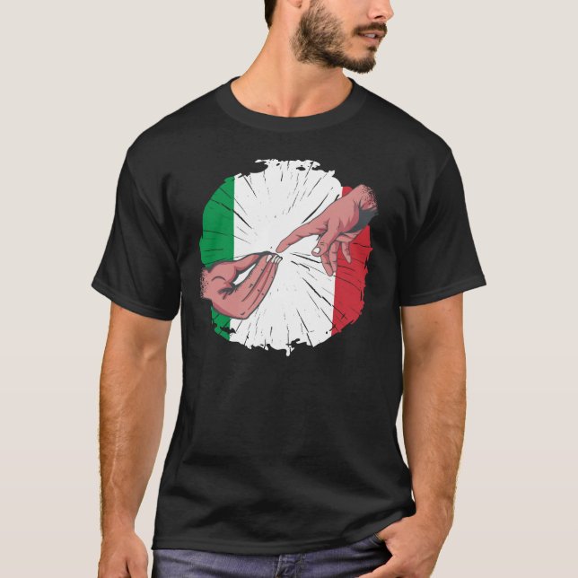 Camiseta Arte Engraçada De Criação Do Patrimônio Italiano A (Frente)