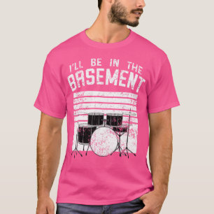 Camiseta Arte Engraçada De Drummer Para Homens Conjunto De