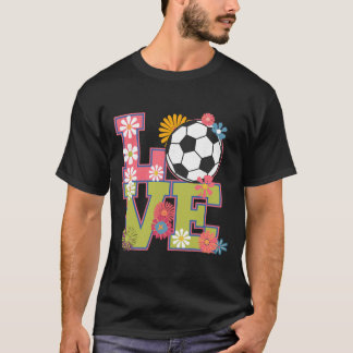 Camiseta Arte engraçada de futebol para mulheres, jogadoras