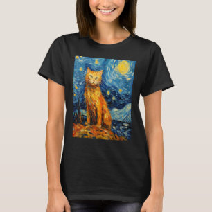 Camiseta Arte engraçada de gato pintura Amante de Gato Noit