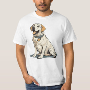Camiseta Arte engraçada de Labrador Retriever preto fofo