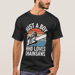 Camiseta Arte engraçada de lenhador para meninos homens cor