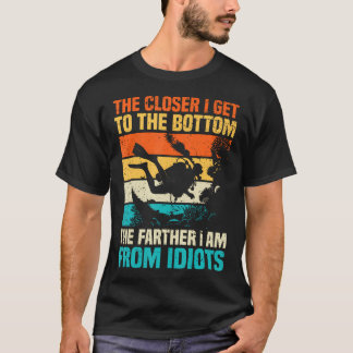 Camiseta Arte Engraçada de Mergulho para Homens e Mulheres